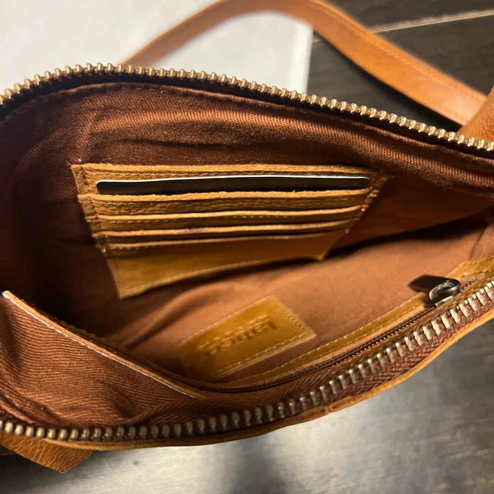 latico Tan Leather Crescent Crossbody Bag - Picture 6 of 7